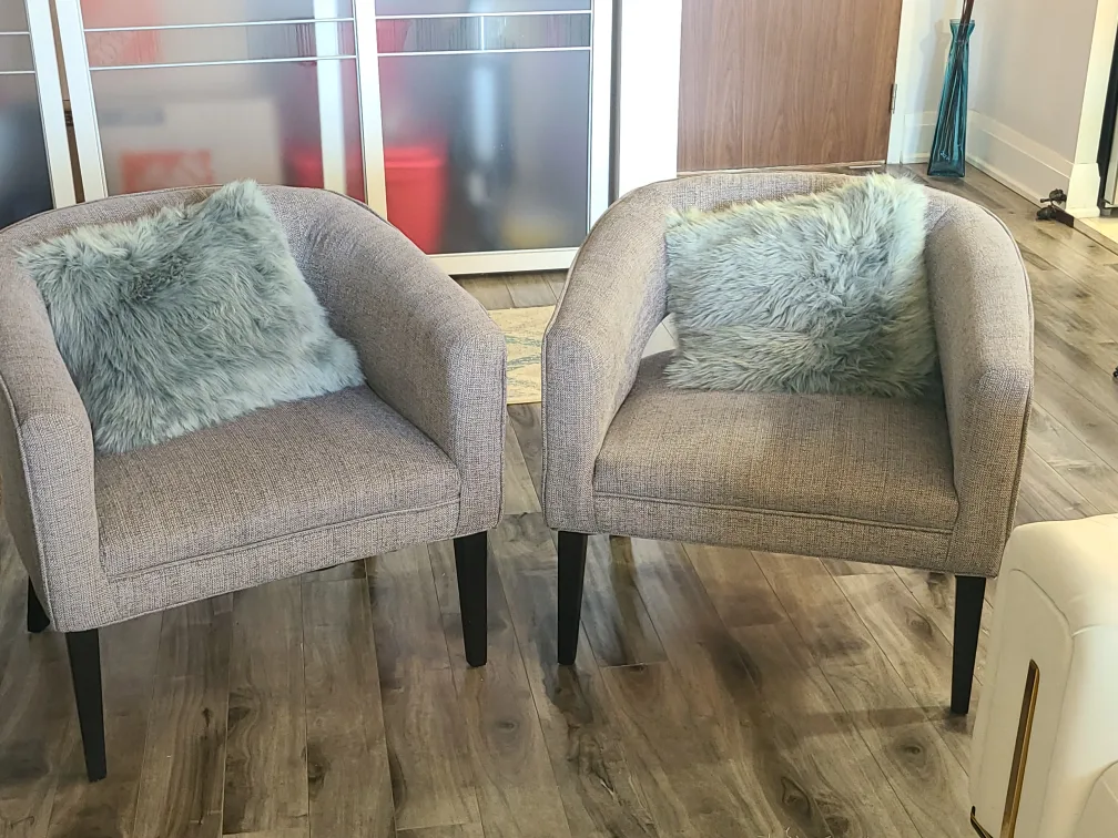🇨🇦 Set of 2 Structube Grey Accent chairs image indicator(8)