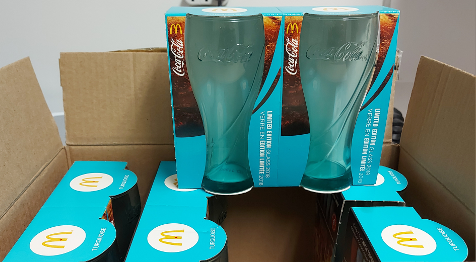 McDonald's Coca-Cola Turquoise Glass 2018 Limited Edition - photo 2