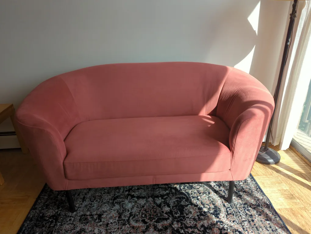 Pink Loveseat Sofa thumbnail