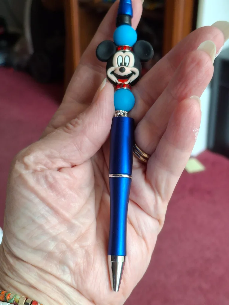 Mickey Mouse Beaded Pen - Blue thumbnail