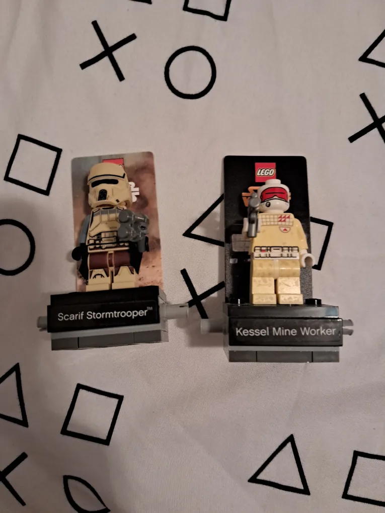 lego mini figure Scarif Stormtrooper & Kessel Mine Worker thumbnail
