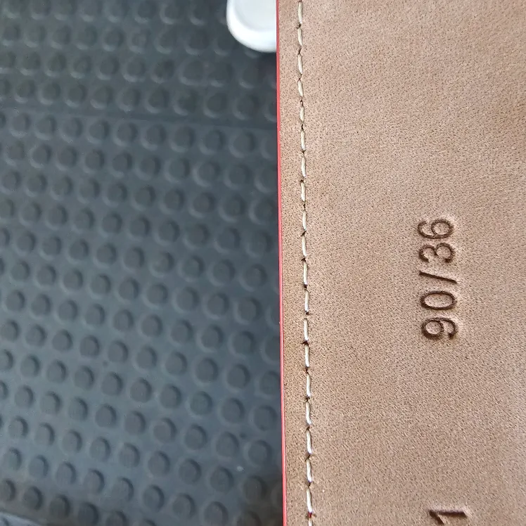 Versace Red Leather Belt Size 90/36 image indicator(4)