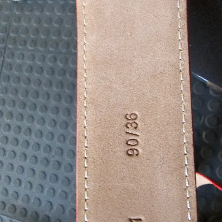 Versace Red Leather Belt Size 90/36 image indicator(5)