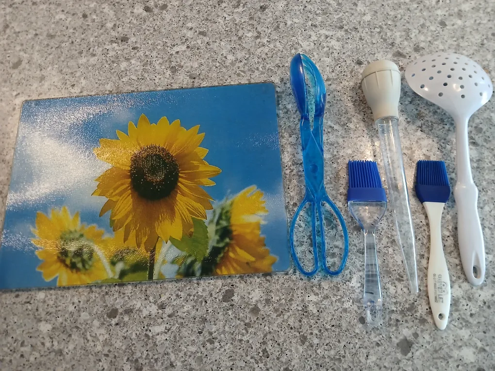 Kitchen Utensils & Sunflower Cutting Board. Non-negotiable. image indicator(2)