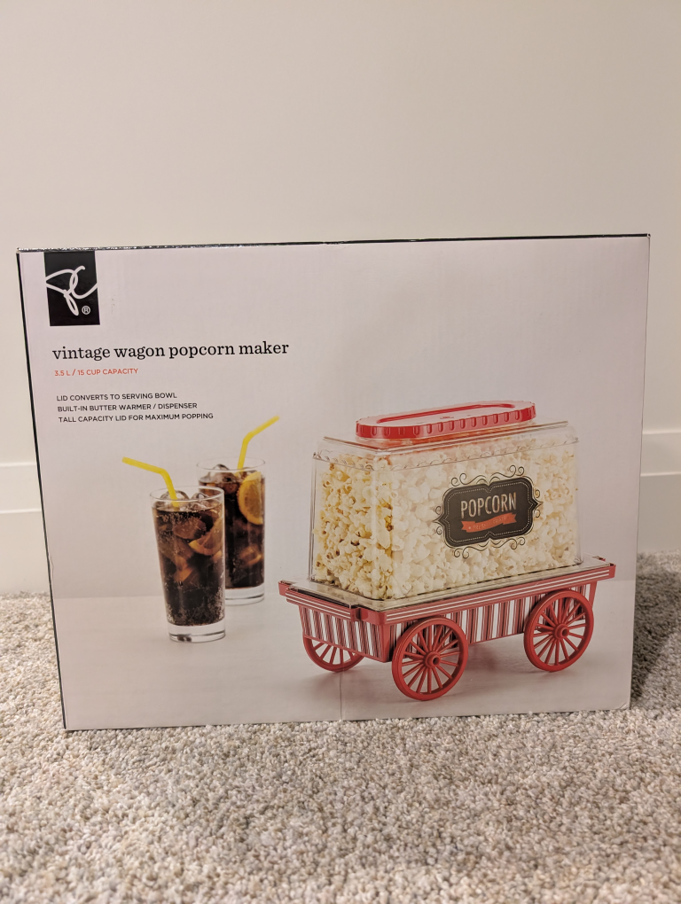 New PC Vintage Wagon Popcorn Maker