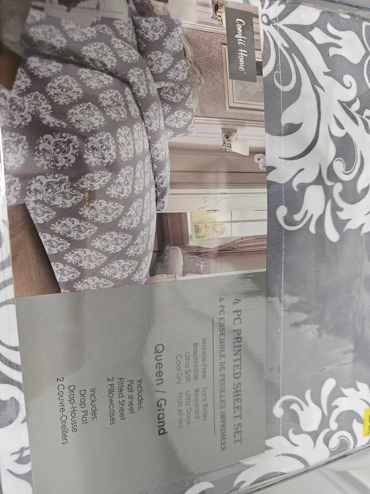 Comfi Home Queen Size Printed Sheet Set - New thumbnail