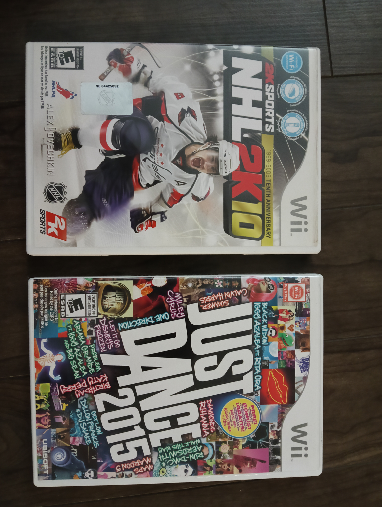 NHL 2K10 & Just Dance 2015 for Wii