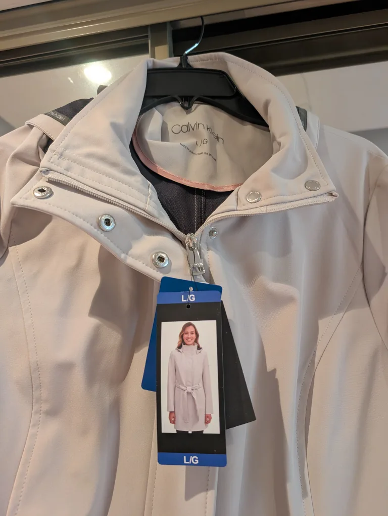 Calvin Klein Belted Rain Coat - Size L/G image indicator(4)
