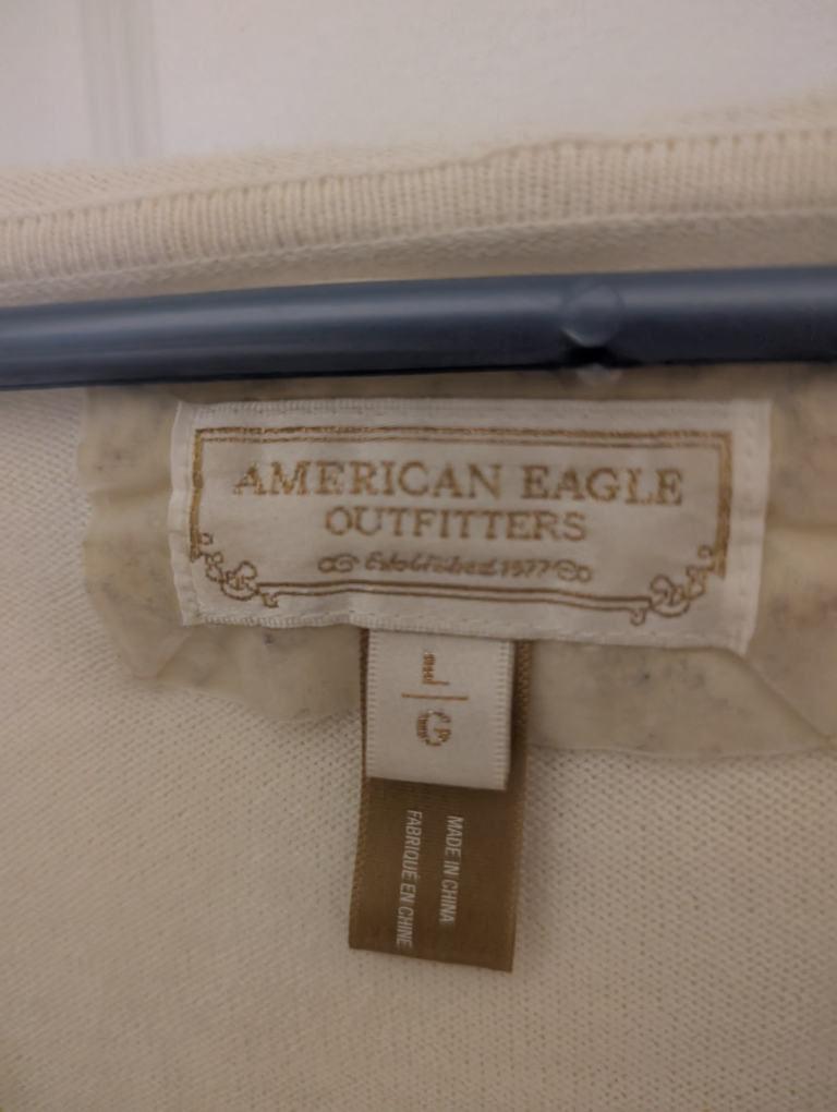 American Eagle Cream Hoodie - Size L - photo 5