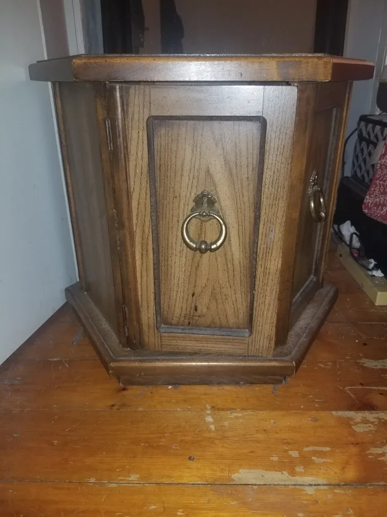 2 Wooden Side Table with Door thumbnail