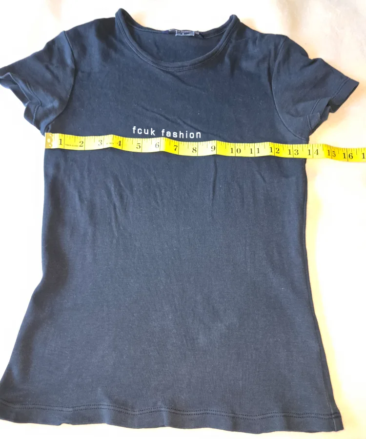 FCUK Fashion Black T-Shirt thumbnail