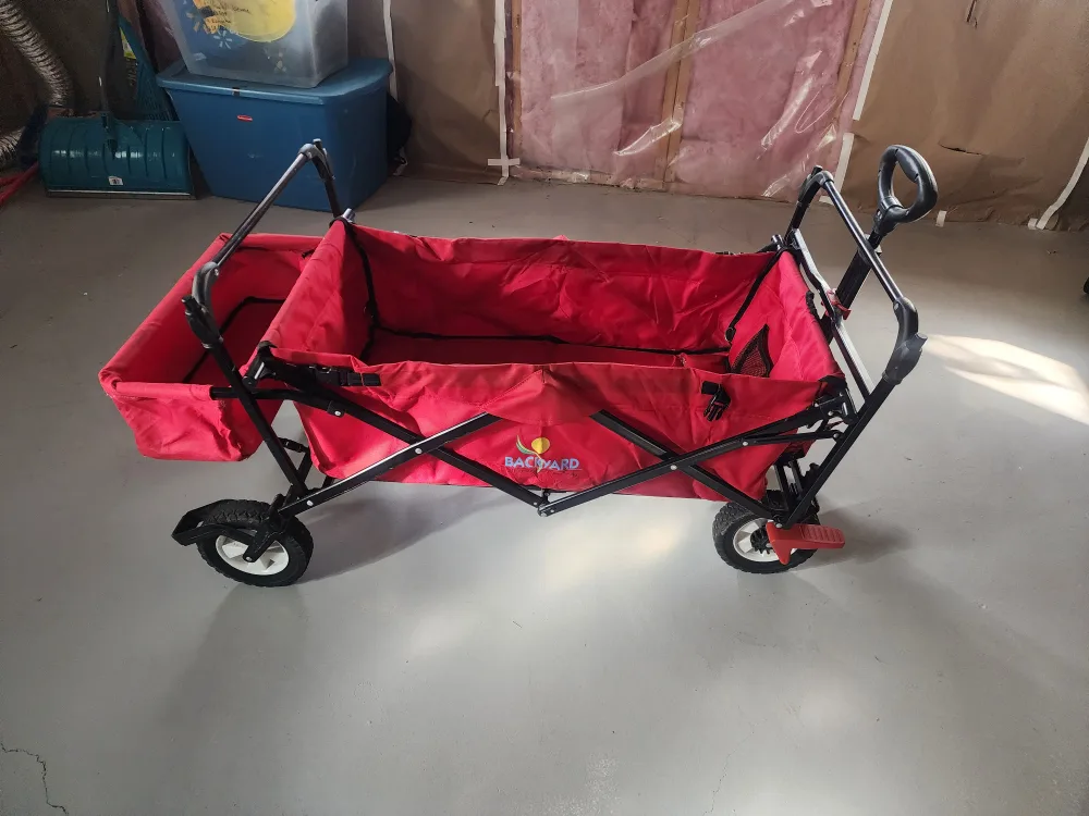 Utility Double Folding Wagon - Red thumbnail