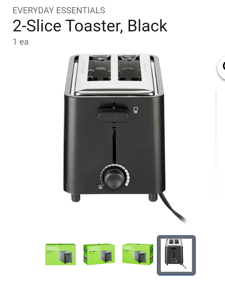 Everyday Essentials 2-Slice Toaster - Black - photo 2