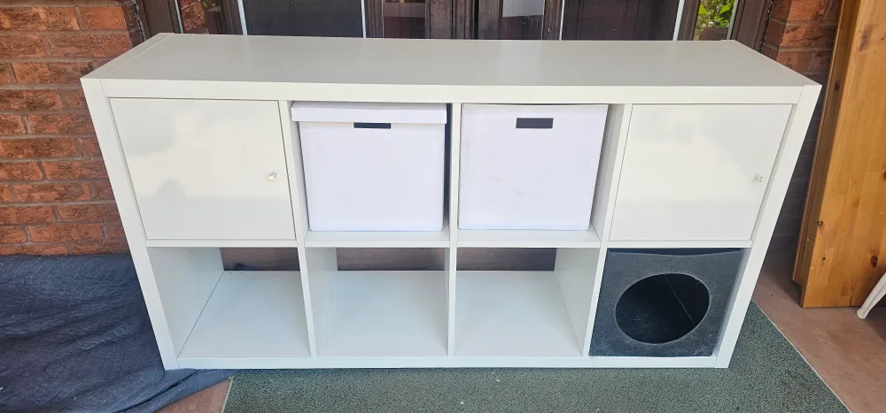 IKEA Kallax Shelf Unit with 2 insert doors thumbnail