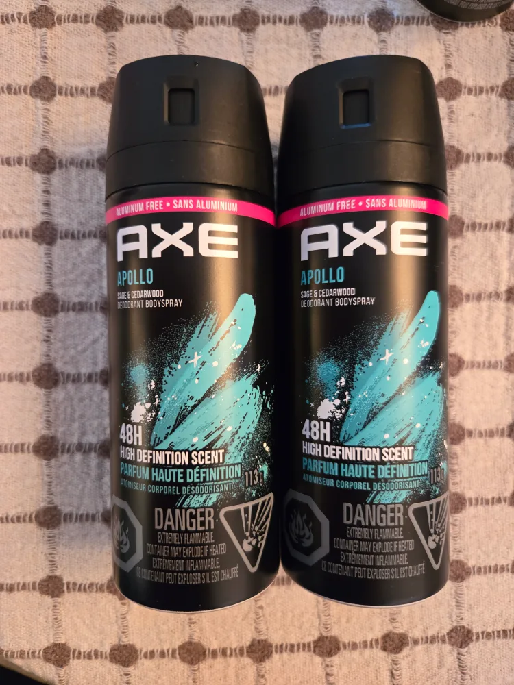 2 Axe spray deodorants,  aluminum  free thumbnail