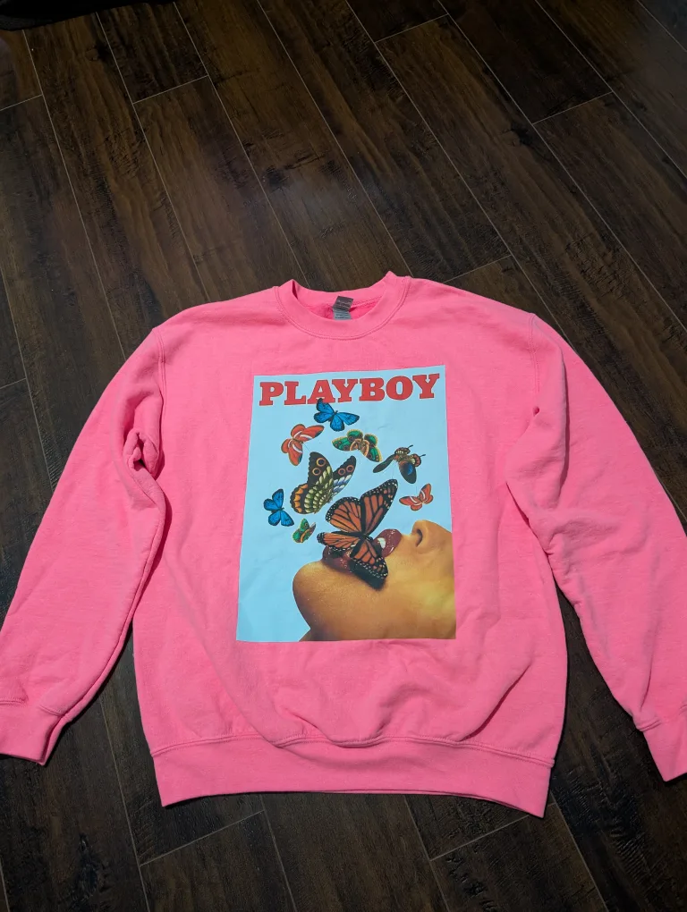 Playboy Pink Butterfly Sweatshirt thumbnail