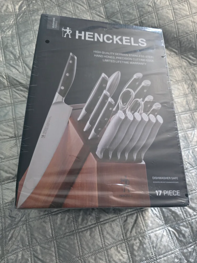 New, Sealed Henckels Forged Elevation 17-piece knife block set thumbnail