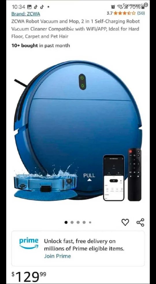 ZCWA Robot Vacuum and Mop thumbnail