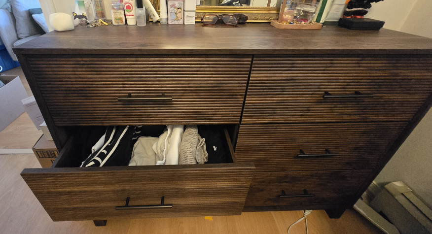 6-Drawer Dresser, Brown - photo 3