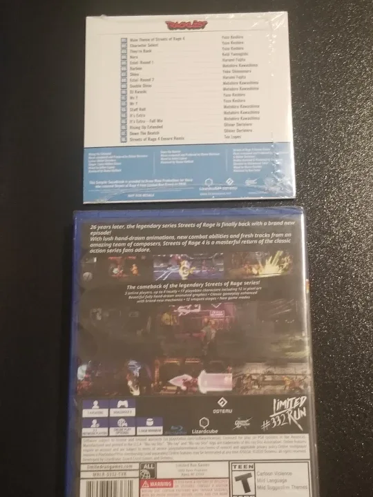 SEALED Limited Run Streets Of Rage 4 Game + Soundtrack RARE! image indicator(2)