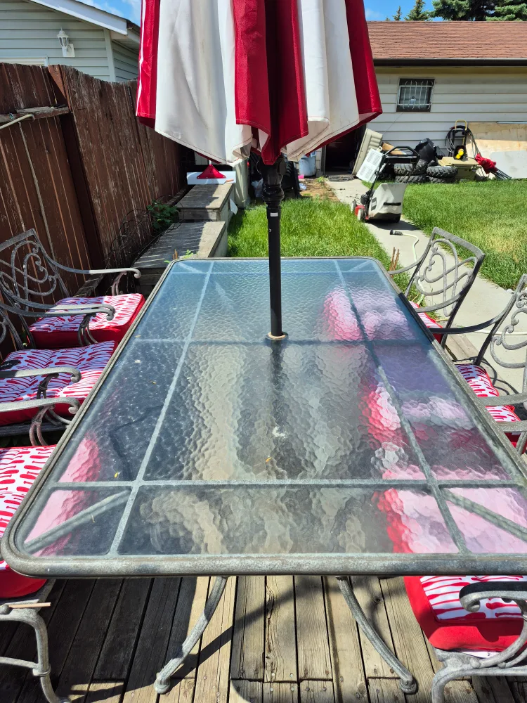 Patio Table Set with Umbrella and Chairs image indicator(3)