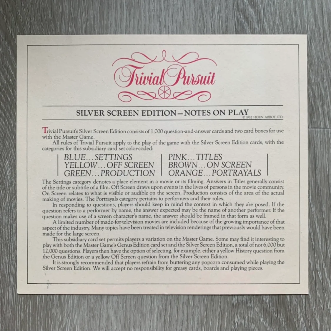 Vintage Trivial Pursuit game image indicator(6)