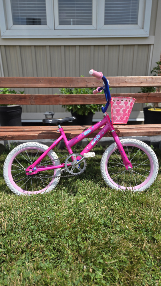 Avigo Girl's Pink Bike with Basket - size 14