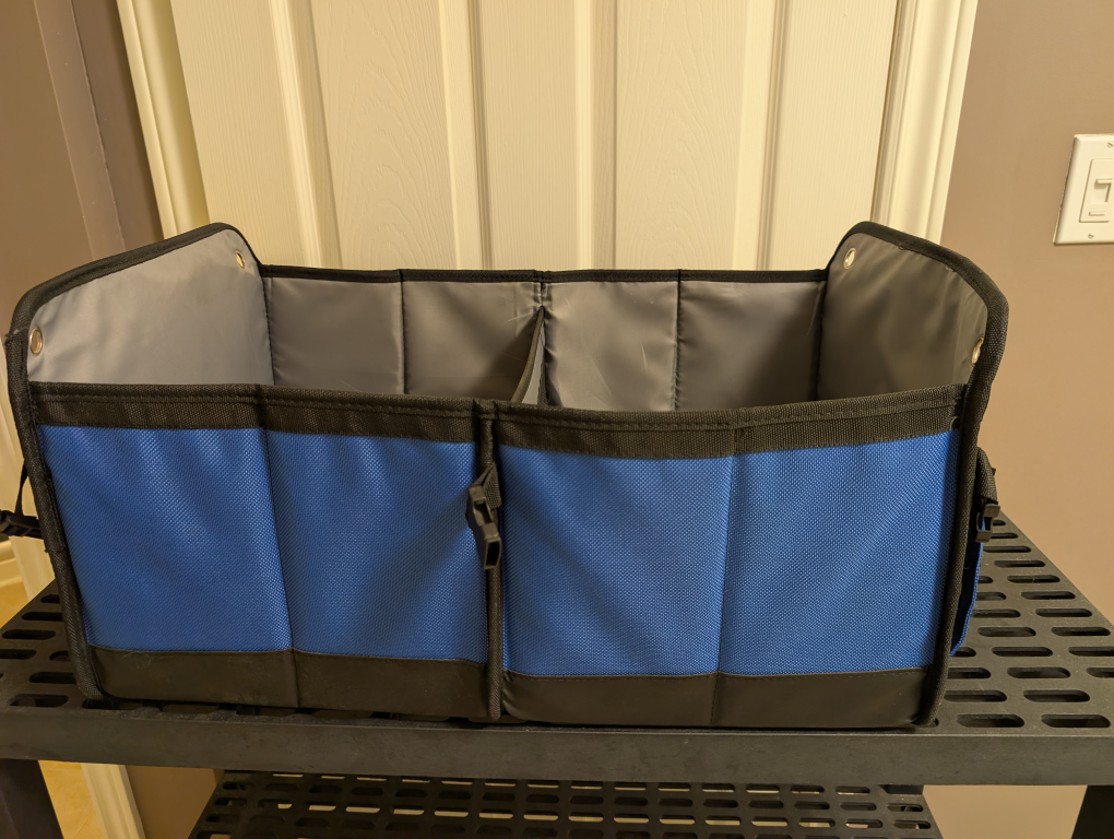 Blue Collapsible Car Trunk Organizer