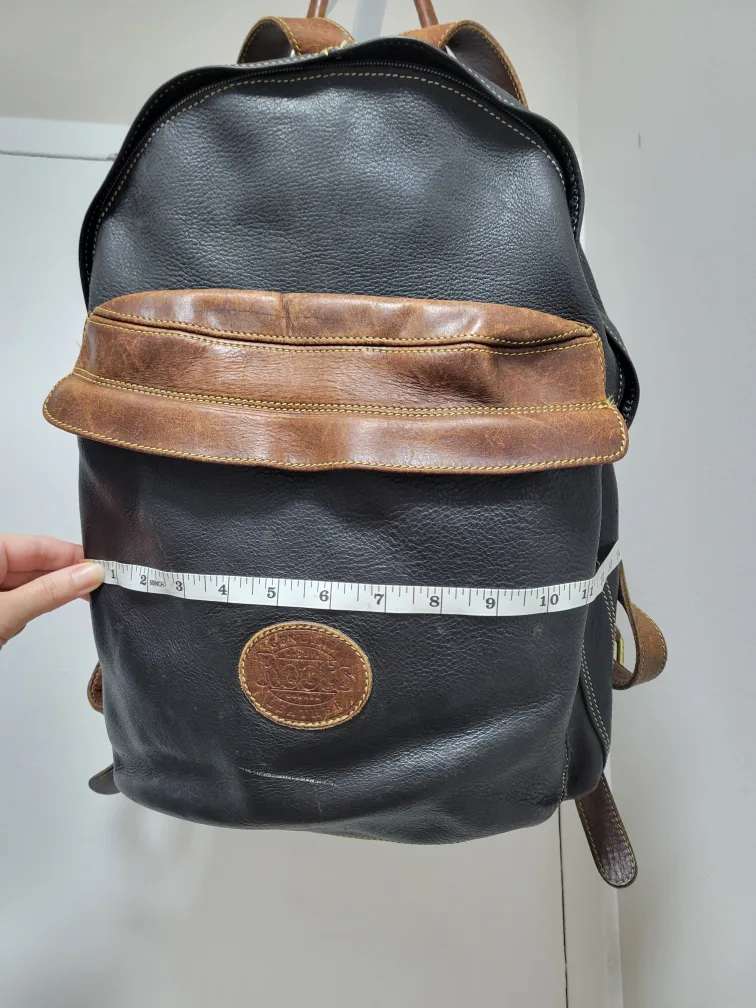 Vintage Roots Leather Backpack - Brown & Black image indicator(6)