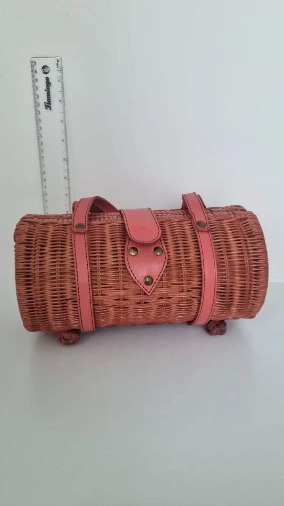 Jacques Ruc Wicker Barrel Bag thumbnail