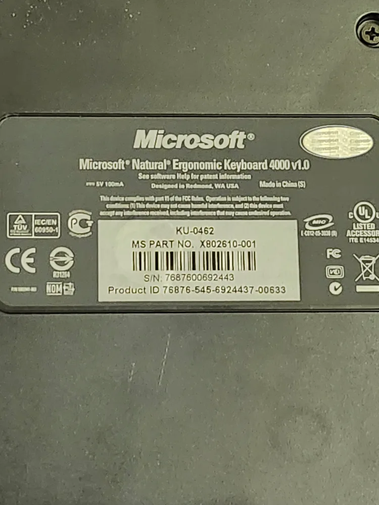 Microsoft Natural Ergonomic Keyboard 4000 image indicator(2)