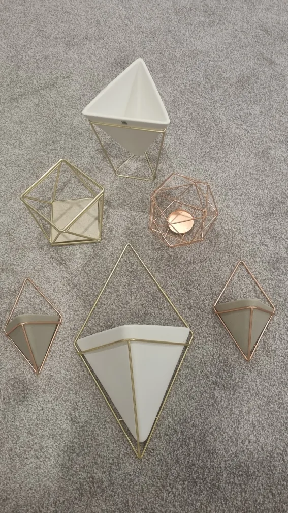 6 pieces Geometric Planters Umbra & candle holders image indicator(2)