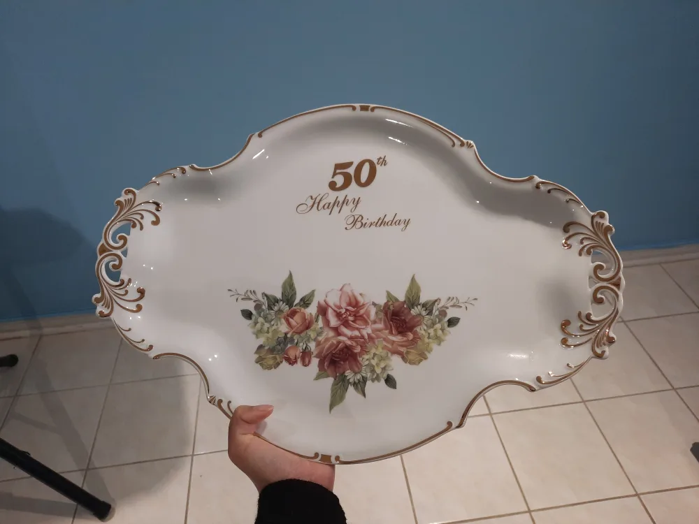 50th Happy Birthday Decorative Plate thumbnail