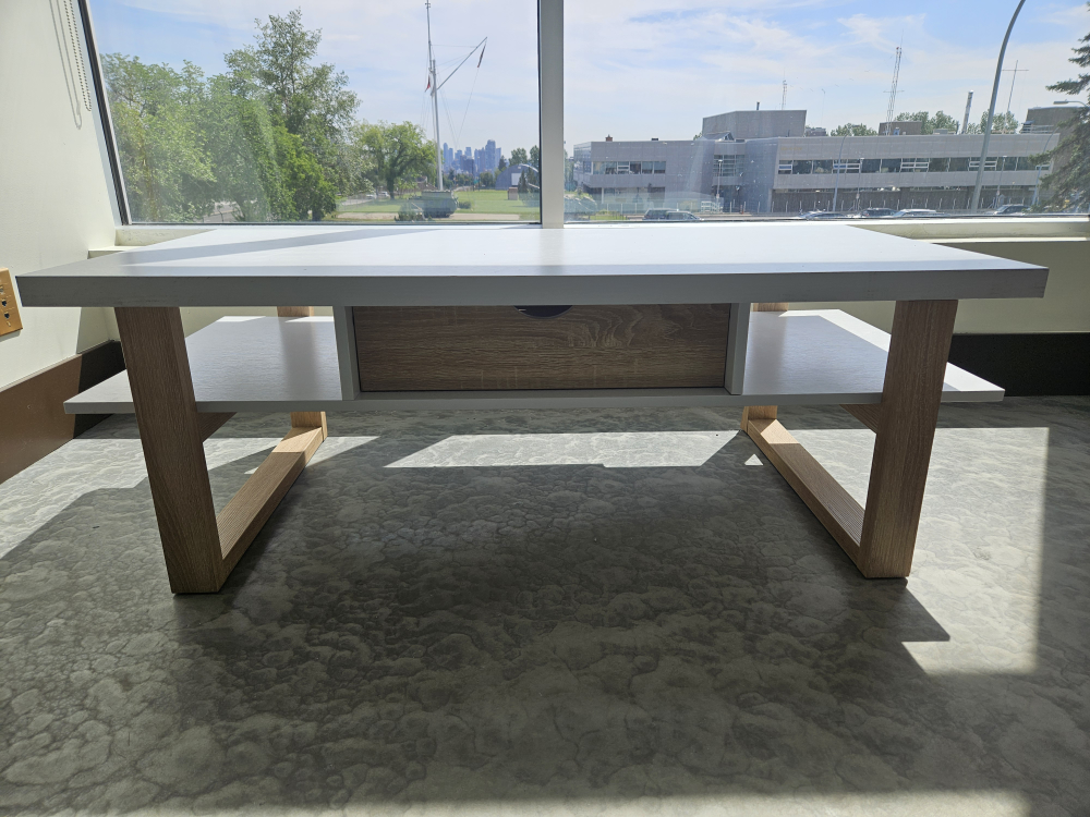 White & Wood Coffee Table