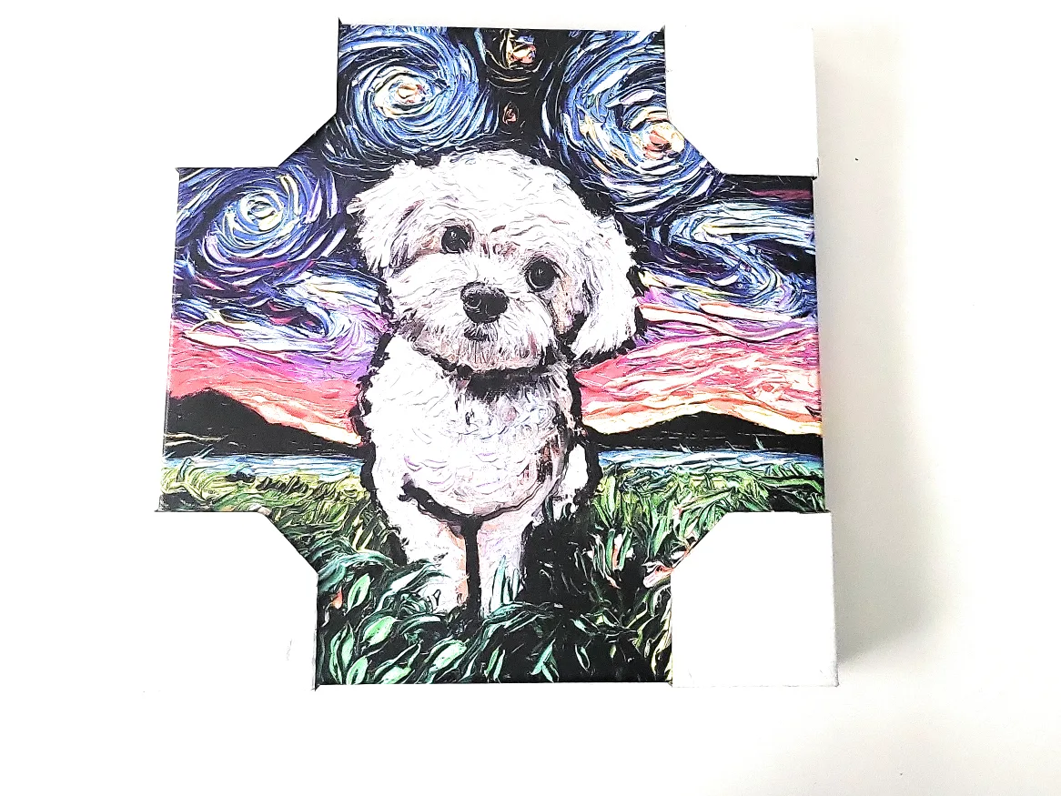Aja Trier's Maltipoo Night.Museum Giclee 6/6. 14 x14 inches image indicator(2)