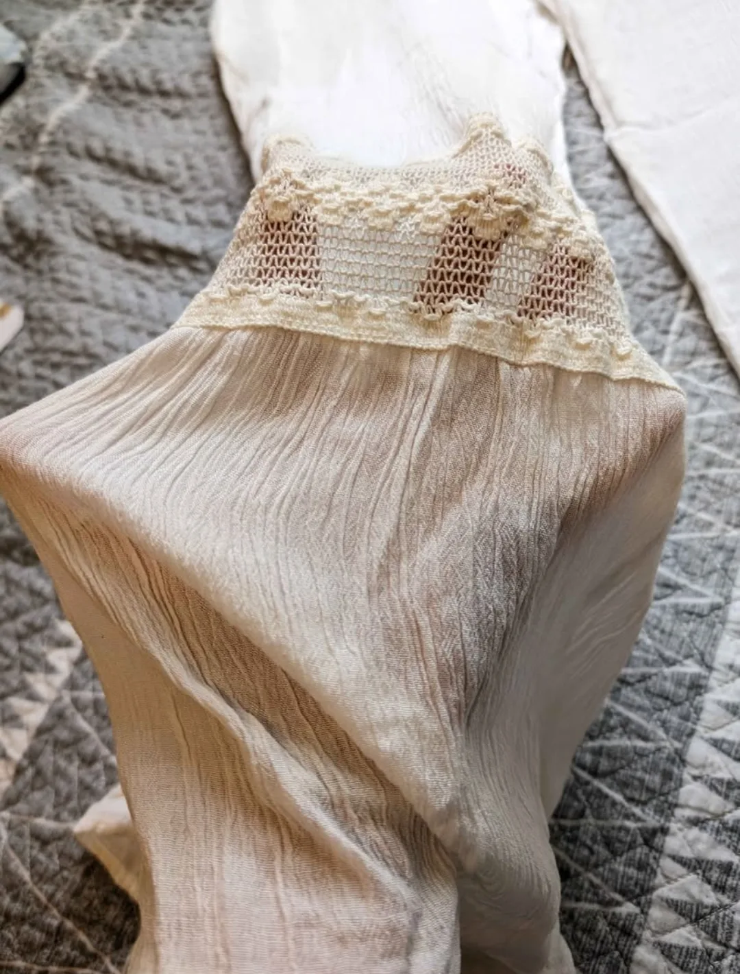 Linen & Lace flare leg summer pants ~ Petunia image indicator(7)