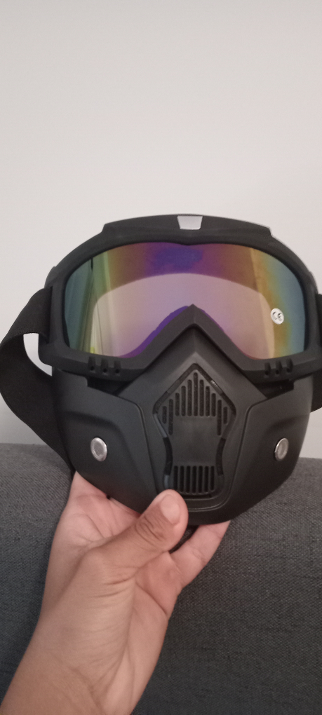 Black Motorcycle Goggles Mask