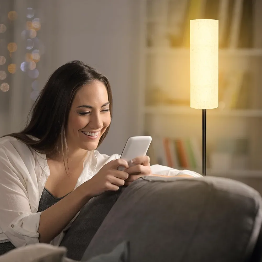 Simple Designs Floor Lamp, Black image indicator(3)