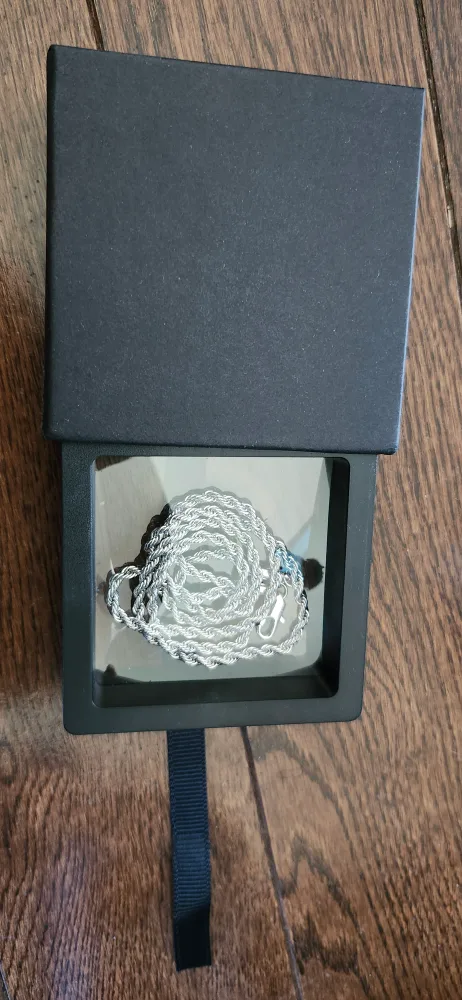 Silver Rope Chain Necklace thumbnail