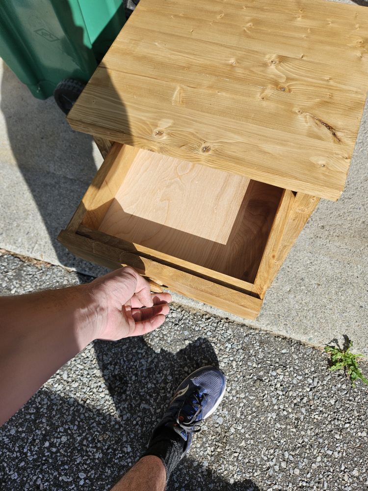 Wooden Side Table with Drawer - photo 3