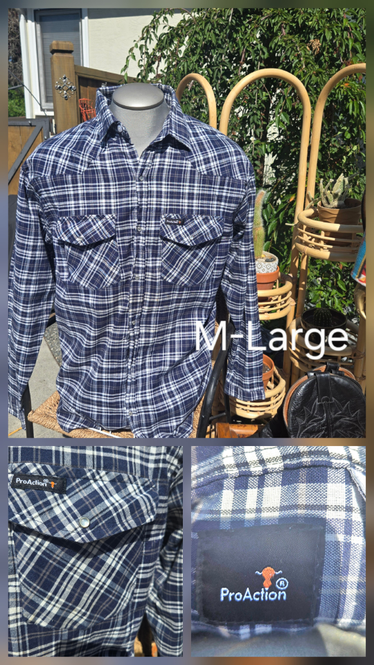 ProAction Plaid Western Shirt Men’s Large - photo 2