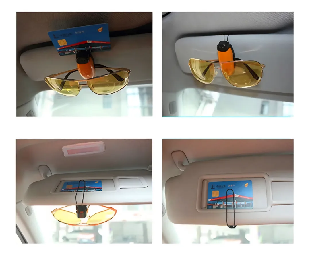 Black Car Sun Visor Sunglasses Clip Holder thumbnail