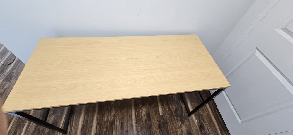 Simple Desk - Light Wood Top, Black Frame - photo 3