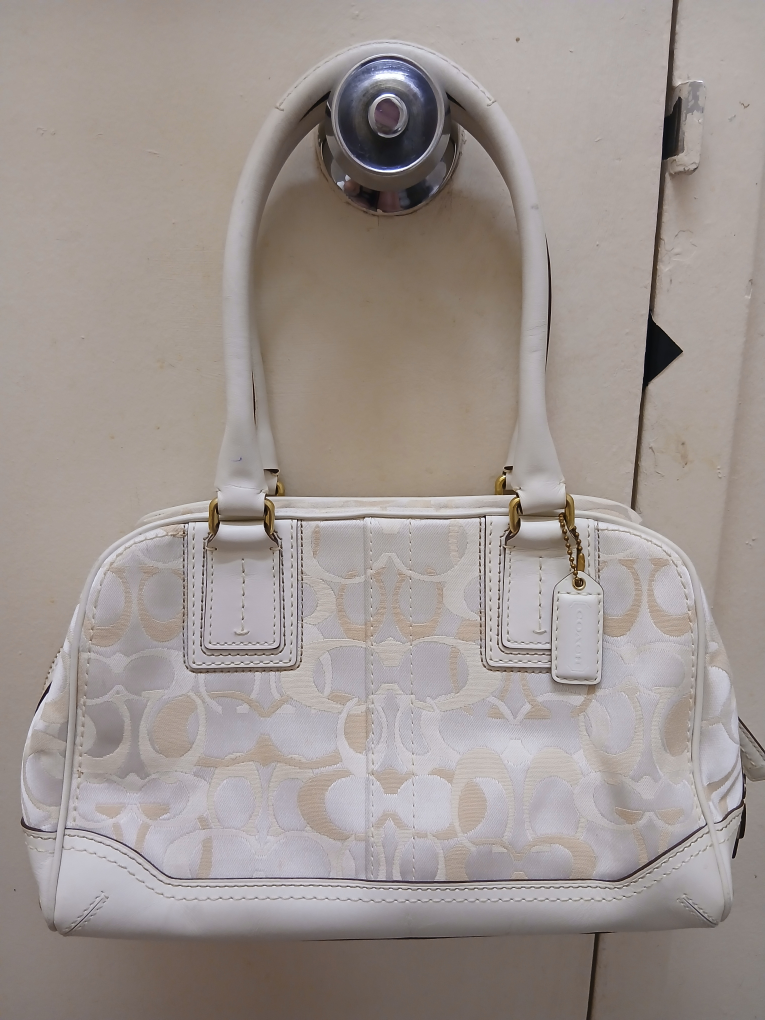 Coach White Satchel Handbag