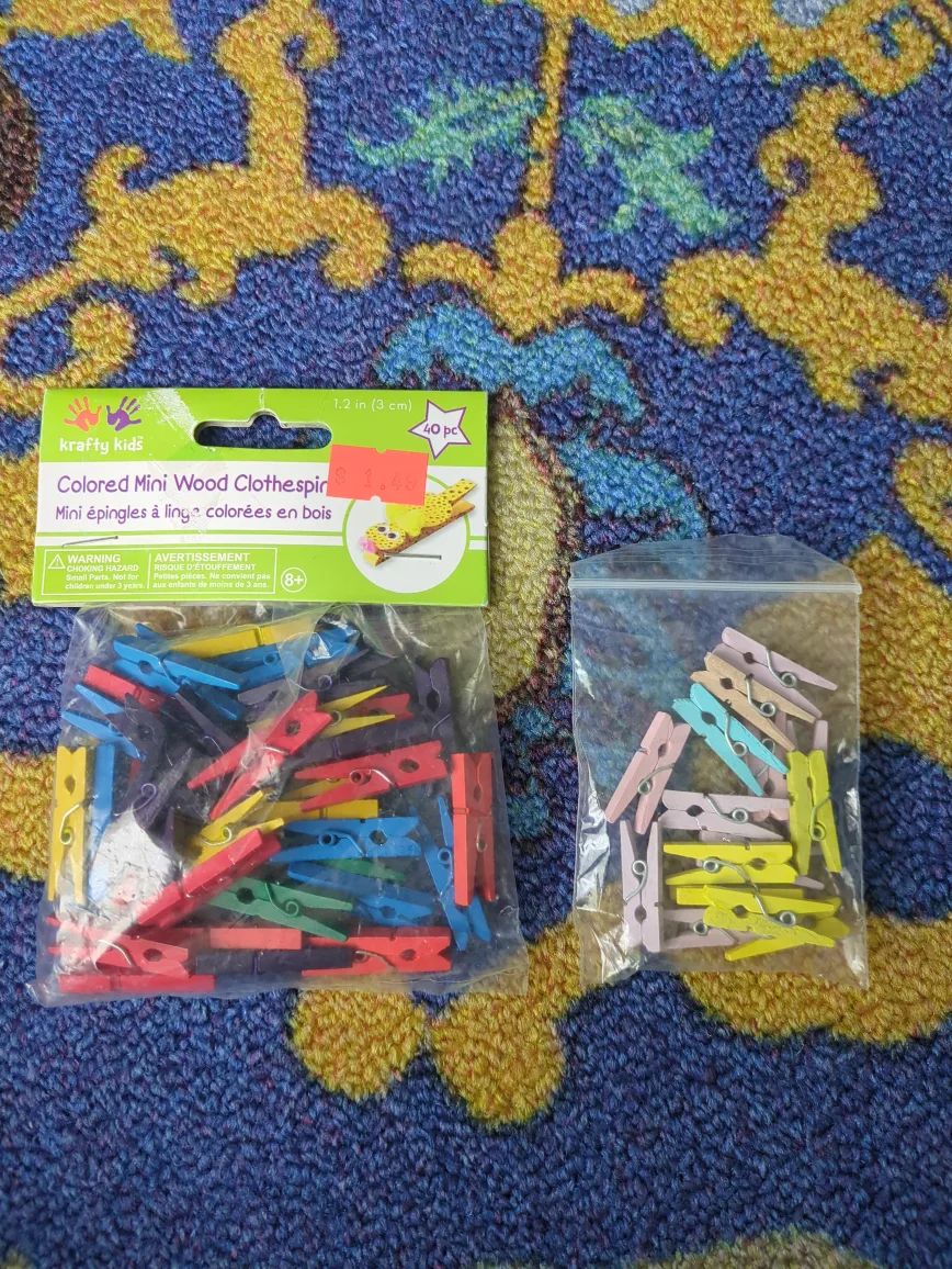 Krafty Kids Mini Wood Clothespins (40 pc & more) thumbnail
