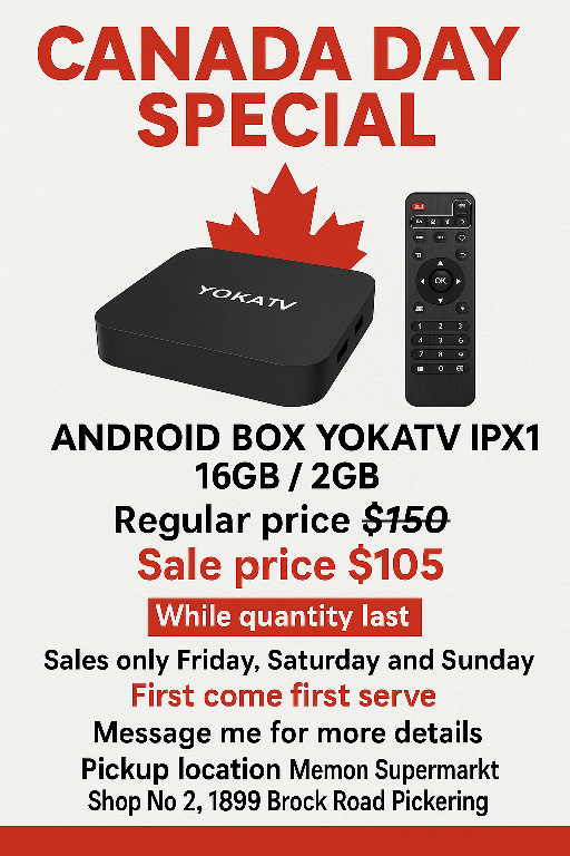 New Yokatv IPX1 4K Android Box