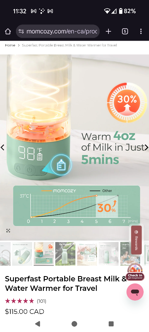 Momcozy Portable Breast Milk & Water Warmer - New - photo 2