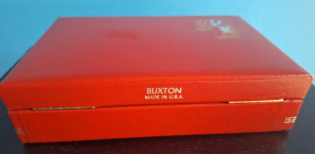 Vintage Lord  Buxton Red Leather Jewelry Box image indicator(3)