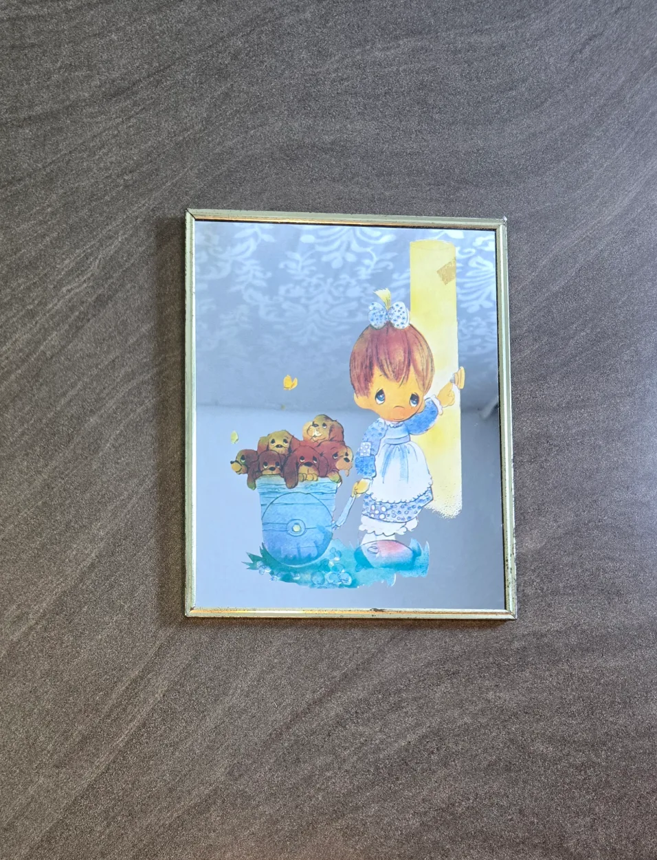 Vintage Precious Moments Framed Mirror thumbnail