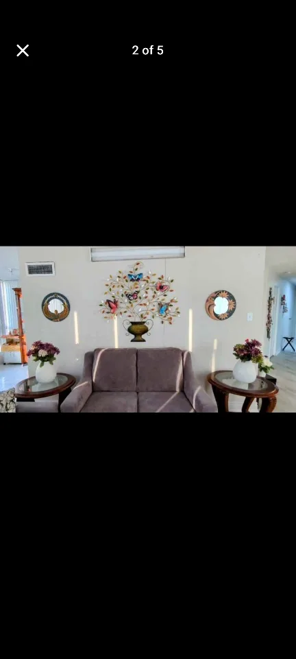 Metallic tree and Sun for wall decor thumbnail